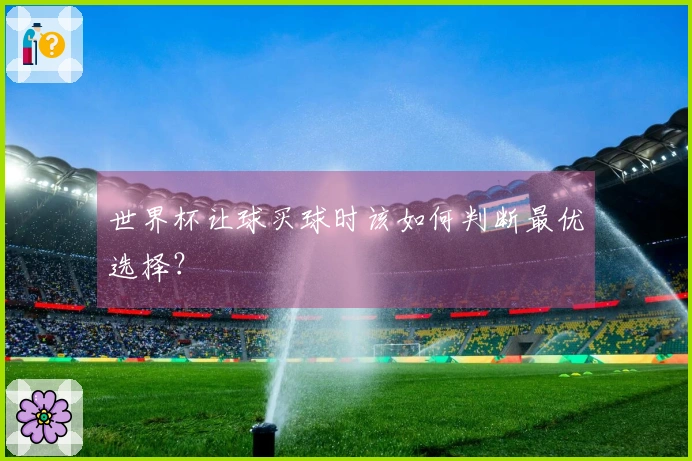 世界杯让球买球时该如何判断最优选择？
